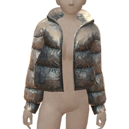 Drop Science Denim Puffer Coat