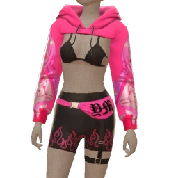 Yume Pink And Black Mix Outfit