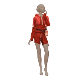 Drop Science Red Patchwork Outfit