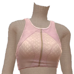 Cloud Nine Rose-Violet And White Quilted Crop Top