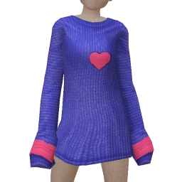 Foal Colour Contrast Heart Knitted Dress