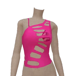 Drop Science Powerful Pink Cut Out Top