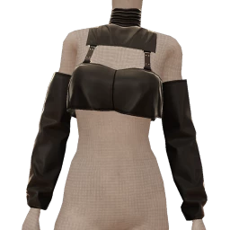 Drop Science Panelled Leather Crop