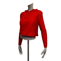 Drop Science Cesca Cropped Hoodie - Red