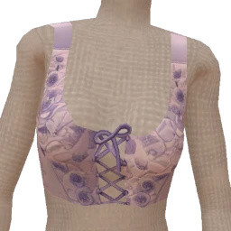 Ikon Elite Lilac Floral Quilted Cropped Top
