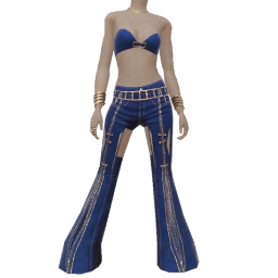 Drop Science Blue Denim Silver Trim Outfit