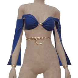 Drop Science Blue Denim Silver Moon Top