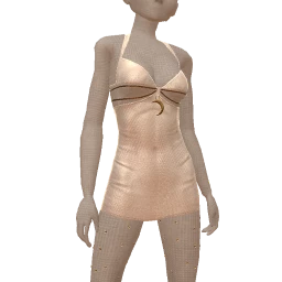 Drop Science White Denim Cut-Out Mini Dress