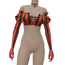 Delirious Striped Retro Corset Crop Top 