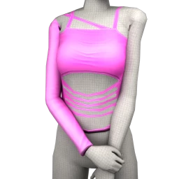 Drop Science Hot Pink Ripped Top