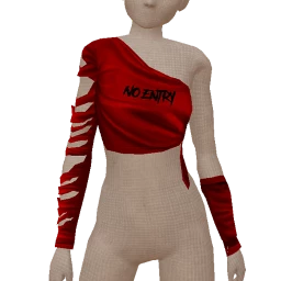 Drop Science No Entry Tie Side Crop Top