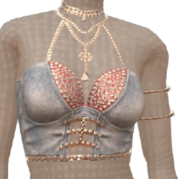 Drop Science Swirlie's Lux Chain Denim Corset