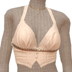 Drop Science Swirlie's White Lace Halter Neck Top