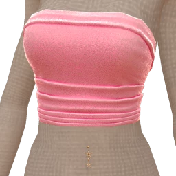 Drop Science Pink Velvet Tube Top