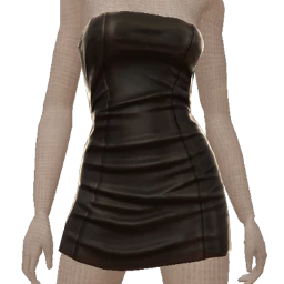 Drop Science Dark Enigma Leather Tube Mini Dress