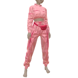 Drop Science Cropped Pink Tracksuit