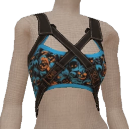 Drop Science Blue Pumpkin Crop Top
