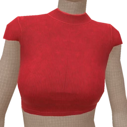 Drop Science Ribbed Crop Top With Cap Sleeves