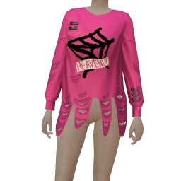 Delirious Distressed Goth Jumper (Pink)