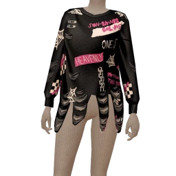 Delirious Distressed Goth Jumper (Black)