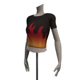 Delirious Squid Flames Crop Top