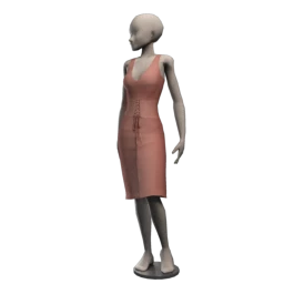 Sleeveless Ribbed Corset Dress