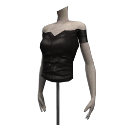 Faux Leather Off-The-Shoulder Top