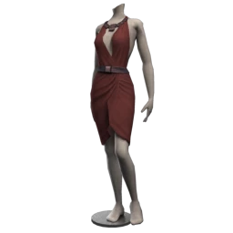 Silk Plunge Wrap Dress 