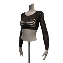 Foal Skin and Bones Mesh Crop Top