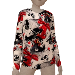 USAesthetics Gothic Holiday Ribbons Sweater