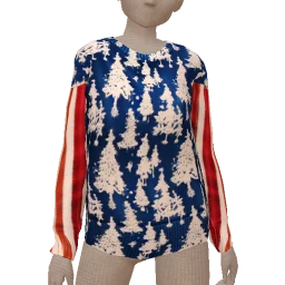 USAesthetics Trees And Stripes Sweater