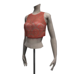 Foal Crochet Fringe Top - Vibrant Red