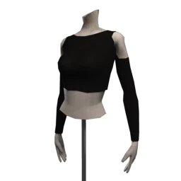Foal Cut Out Crop Top - Black