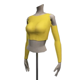 Foal Cut Out Crop Top - Daffodil