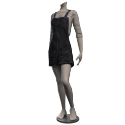 Foal Black Denim Pinafore