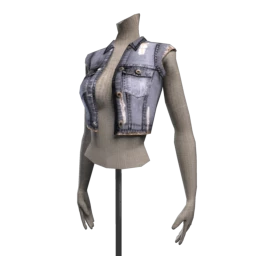 Foal Cropped Denim Waistcoat