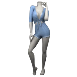 Foal Denim Playsuit - Sky Blue