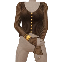 Foal Chocolate Ribbed Cardigan Top