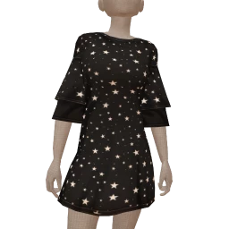 Foal Layered Sleeve Star Dress