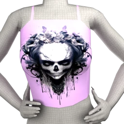 Delirious Skulls Are Cute Crop Top