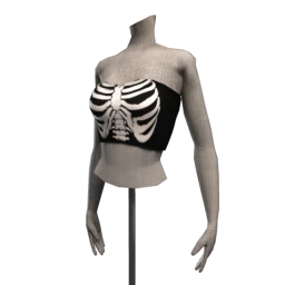Foal Halloween Prints Tube Top - Ribcage