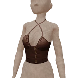 Cloud Nine Ahoy Brown Crop Top