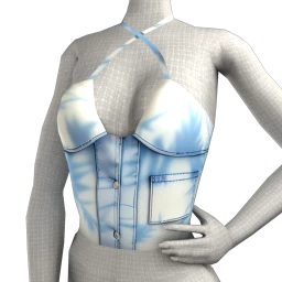 Drop Science Faded Indigo Crop Top