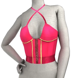 Cloud Nine Pink Halter Neck Corset