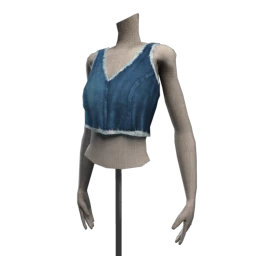 Foal Cropped Denim Vest