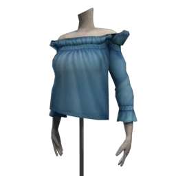 Foal Ruffle Bandeau Denim Top