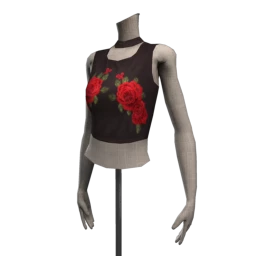 Foal Red Bloom Crop Top