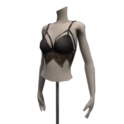 Foal Summer Lace Bralette Top - Black