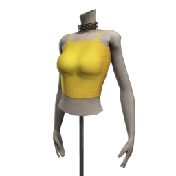 Foal Top with Black Beaded Choker - Yellow