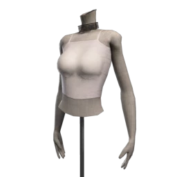 Foal Top with Black Beaded Choker - White